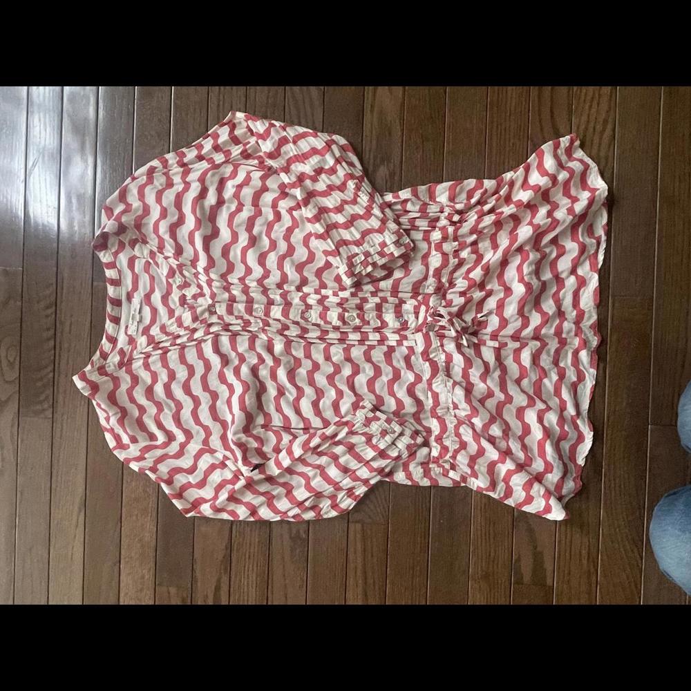 Anthropologie striped drawstring tunic medium - Picture 4 of 4